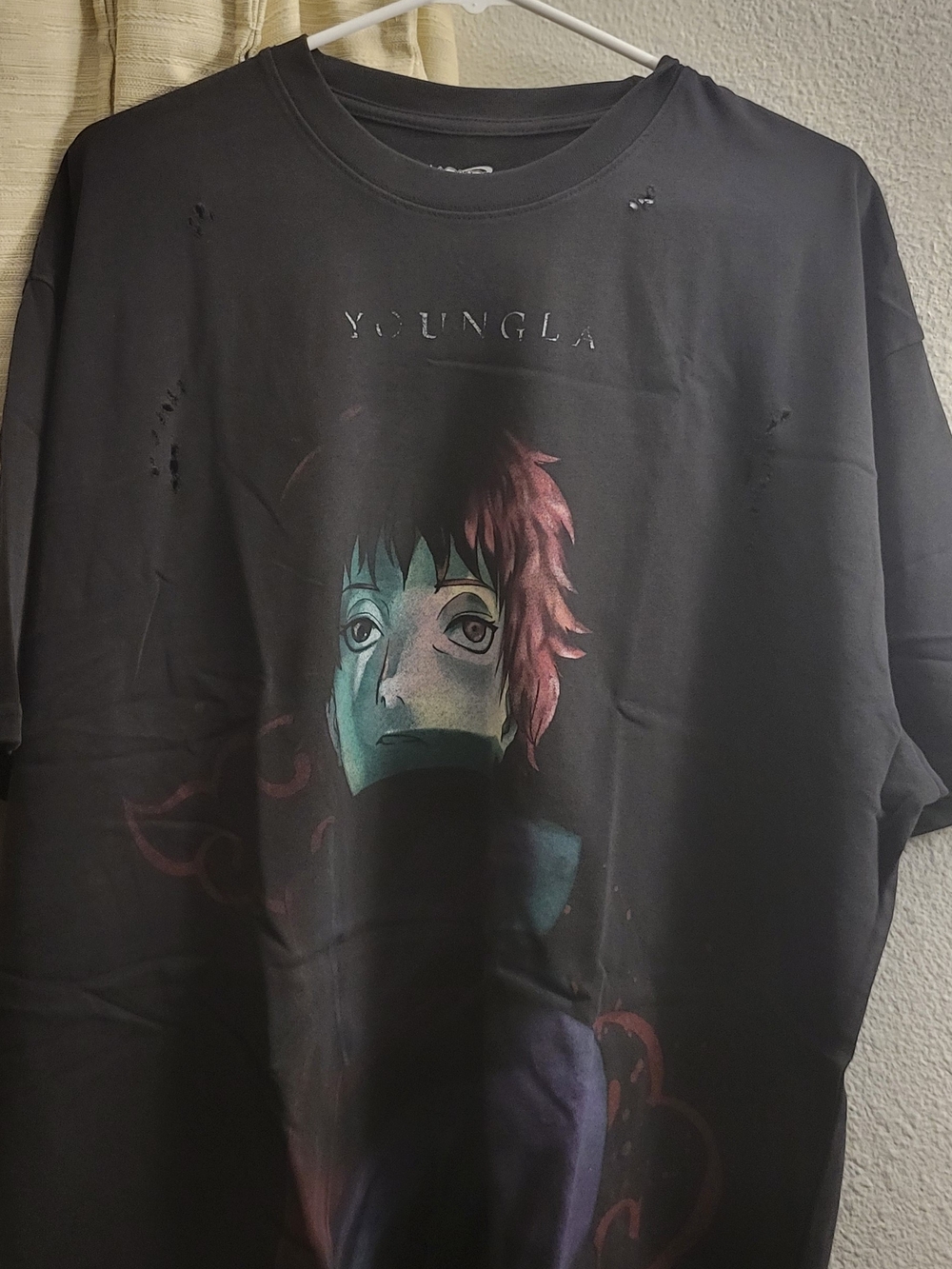 YOUNGLA x Naruto Shippuden Sasori Oversized Graphic Tee Heavyweight NWT Size L
